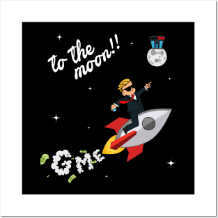 To the moon with WSB Posters and Art